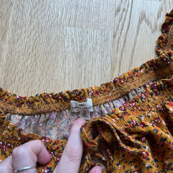Mason & Bell Yellow Floral Off-Shoulder Blouse - Size Small *New Condition* - Picture 3 of 4